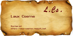 Laux Cserne névjegykártya